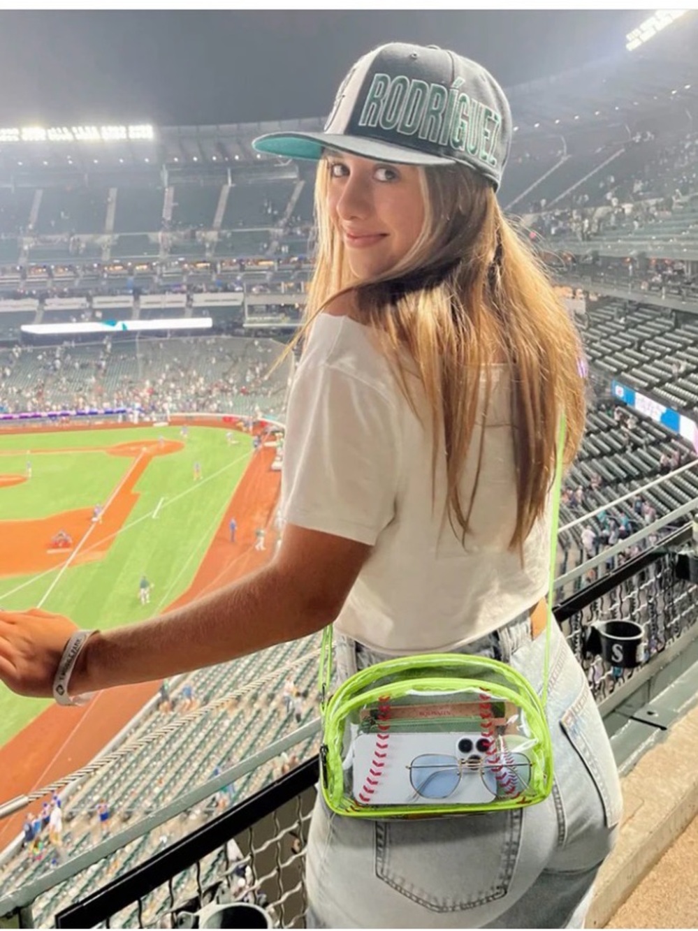 Bostanten Clear Baseball Stitch Crossbody – Baseball Fan Gift - Picture 2 of 6